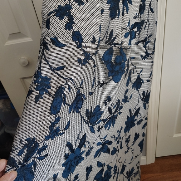 Kay Unger Floral Gown Belted Sleeveless Boat Neck Dress 8 - Picture 6 of 16